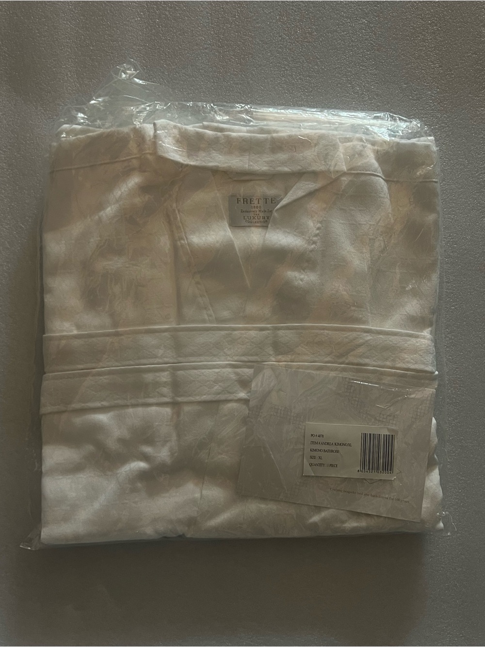 FRETTE 1860 white bath robe LUXURY COLLECTION * ANDREA * KIMONO XL *NWT* new - Picture 2 of 5